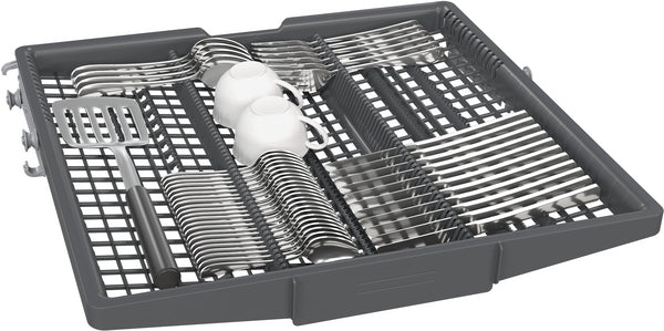 iQ500, Teilintegrierter Geschirrspüler, 60 cm, Gebürsteter Stahl SN55ES12CE