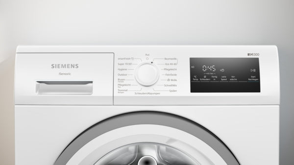 Siemens IQ300 Waschmaschine WM14N127, 8 kg Füllmenge, 1400 U/Min., iQdrive, AquaStop, varioSpeed, freistehend, 84,5 cm Höhe