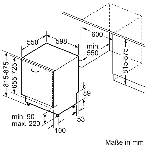 iQ500, Vollintegrierter Geschirrspüler, 60 cm SN65ZX07CE
