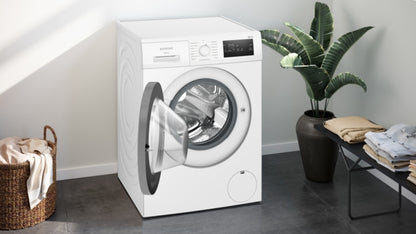 Siemens IQ300 Waschmaschine WM14N127, 8 kg Füllmenge, 1400 U/Min., iQdrive, AquaStop, varioSpeed, freistehend, 84,5 cm Höhe