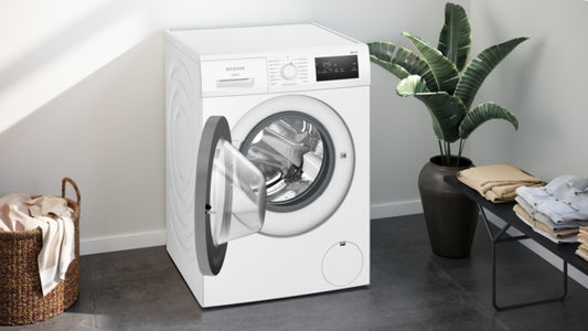 Siemens IQ300 Waschmaschine WM14N127, 8 kg Füllmenge, 1400 U/Min., iQdrive, AquaStop, varioSpeed, freistehend, 84,5 cm Höhe