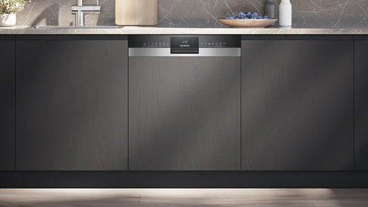 SIEMENS iQ300, Teilintegrierter Geschirrspüler, 60 cm, Gebürsteter Stahl SN53HS03TE