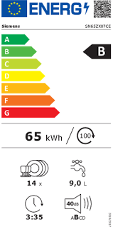 iQ500, Vollintegrierter Geschirrspüler, 60 cm SN65ZX07CE