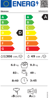 iQ500, Waschtrockner, 9/6 kg, max. 1400 U/min. WN44G242