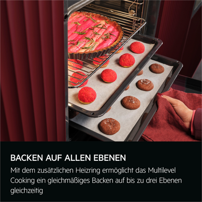 AEG TE7AB63FSB Einbaubackofen – 72 Liter, EXCite Touch-Display, MealAssist &amp; SoftClosing
