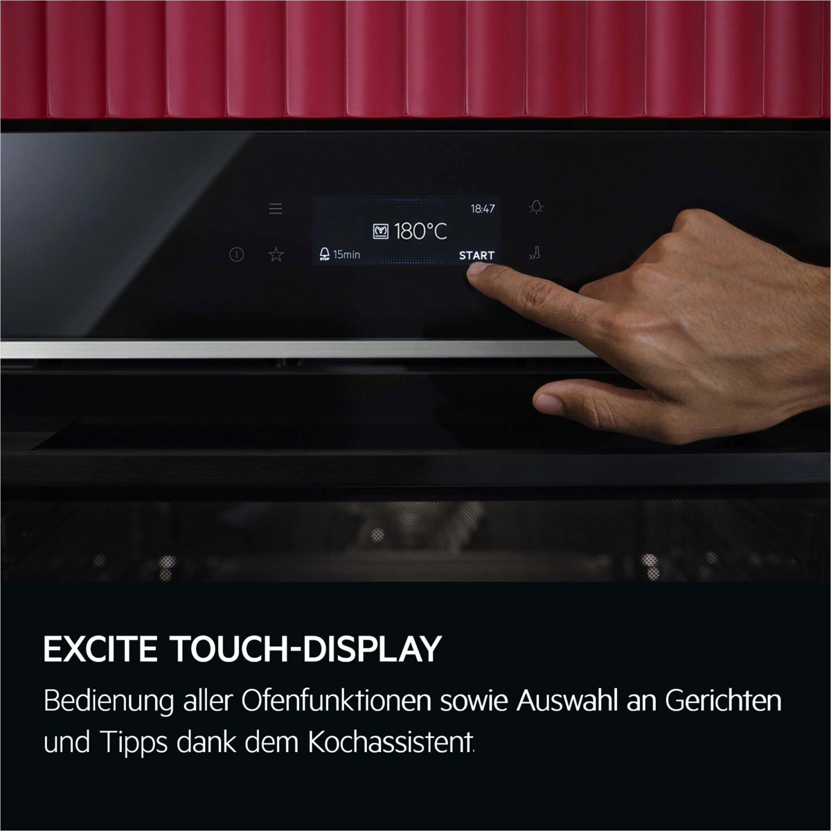 AEG TE7AB63FSB Einbaubackofen – 72 Liter, EXCite Touch-Display, MealAssist &amp; SoftClosing