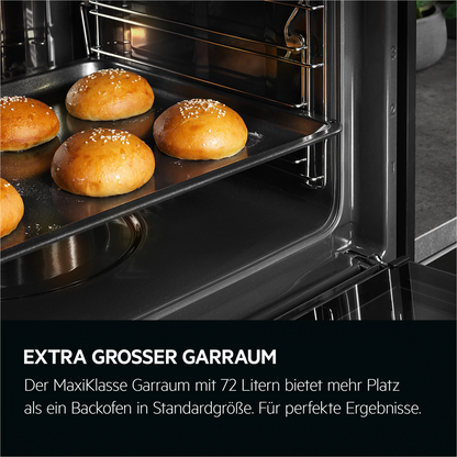 AEG TE7AB63FSB Einbaubackofen – 72 Liter, EXCite Touch-Display, MealAssist &amp; SoftClosing