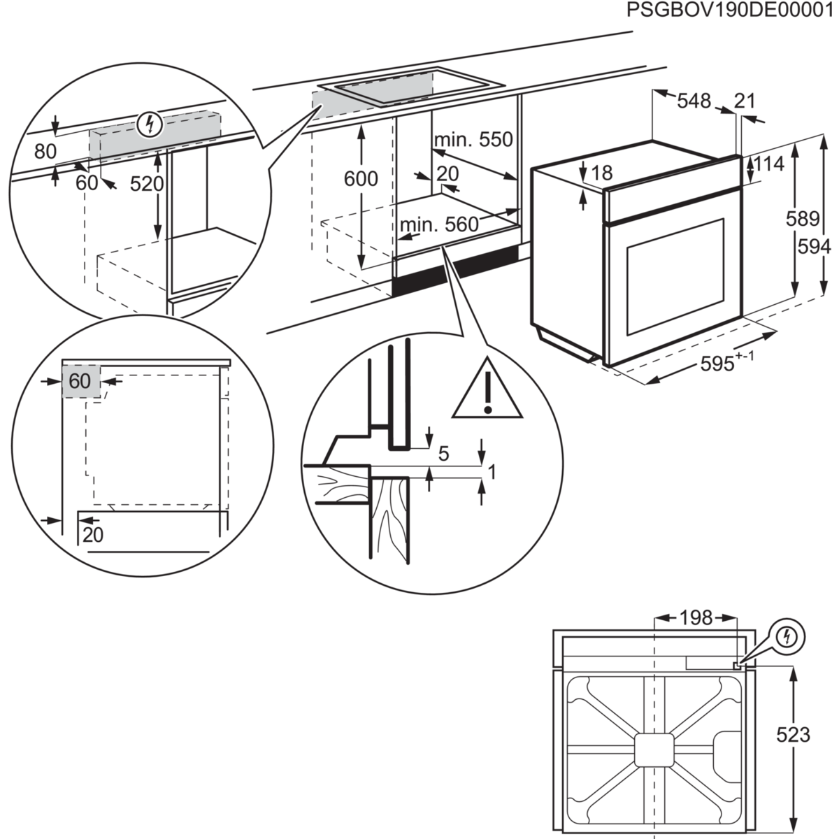 AEG TE7AB63FSB Einbaubackofen – 72 Liter, EXCite Touch-Display, MealAssist &amp; SoftClosing