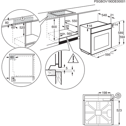 AEG TE7AB63FSB Einbaubackofen – 72 Liter, EXCite Touch-Display, MealAssist &amp; SoftClosing