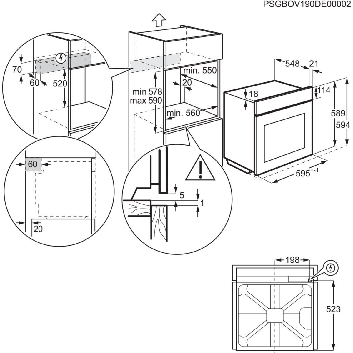 AEG TE7AB63FSB Einbaubackofen – 72 Liter, EXCite Touch-Display, MealAssist &amp; SoftClosing
