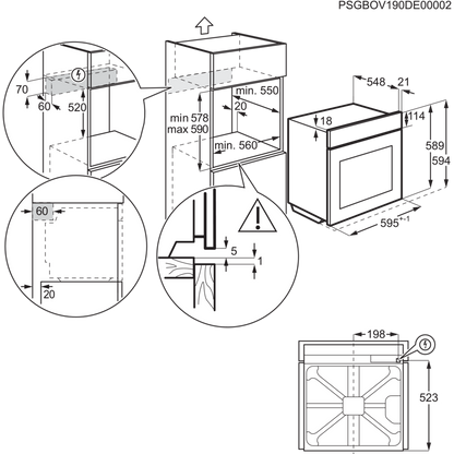 AEG TE7AB63FSB Einbaubackofen – 72 Liter, EXCite Touch-Display, MealAssist &amp; SoftClosing