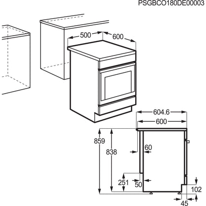 CCB544BGBMPNC  Standherd mit Glaskeramik-Kochfeld / 50cm